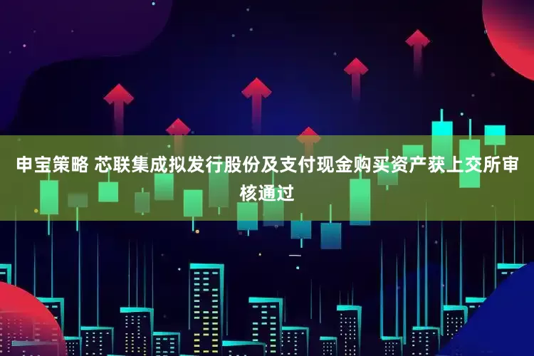 申宝策略 芯联集成拟发行股份及支付现金购买资产获上交所审核通过