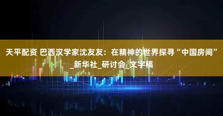 天平配资 巴西汉学家沈友友：在精神的世界探寻“中国房间”_新华社_研讨会_文字稿