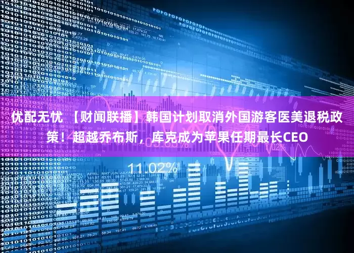 优配无忧 【财闻联播】韩国计划取消外国游客医美退税政策！超越乔布斯，库克成为苹果任期最长CEO